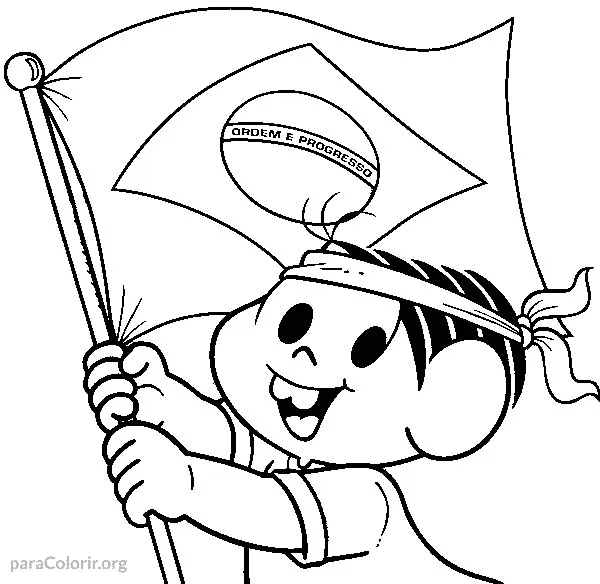 Monica com Bandeira do Brasil