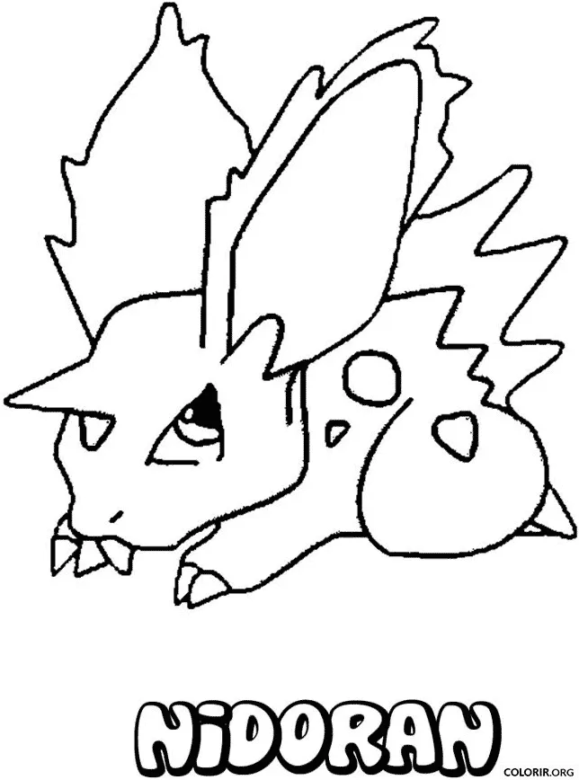 Nidoran para colorir
