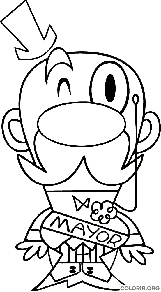 O Prefeito para colorir