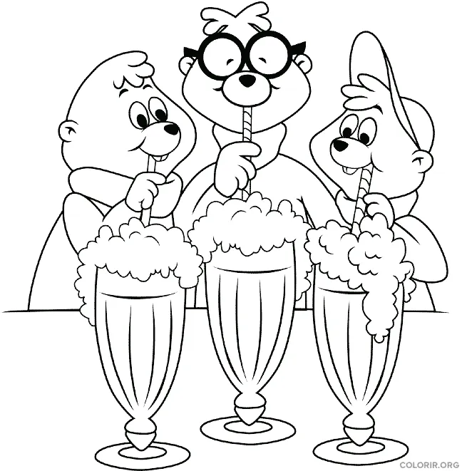 Os Esquilos Tomando Milkshake