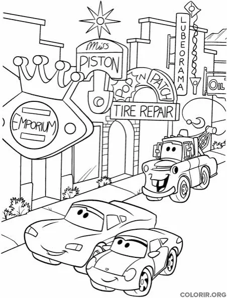 Personagens de Carros na Cidade Grande