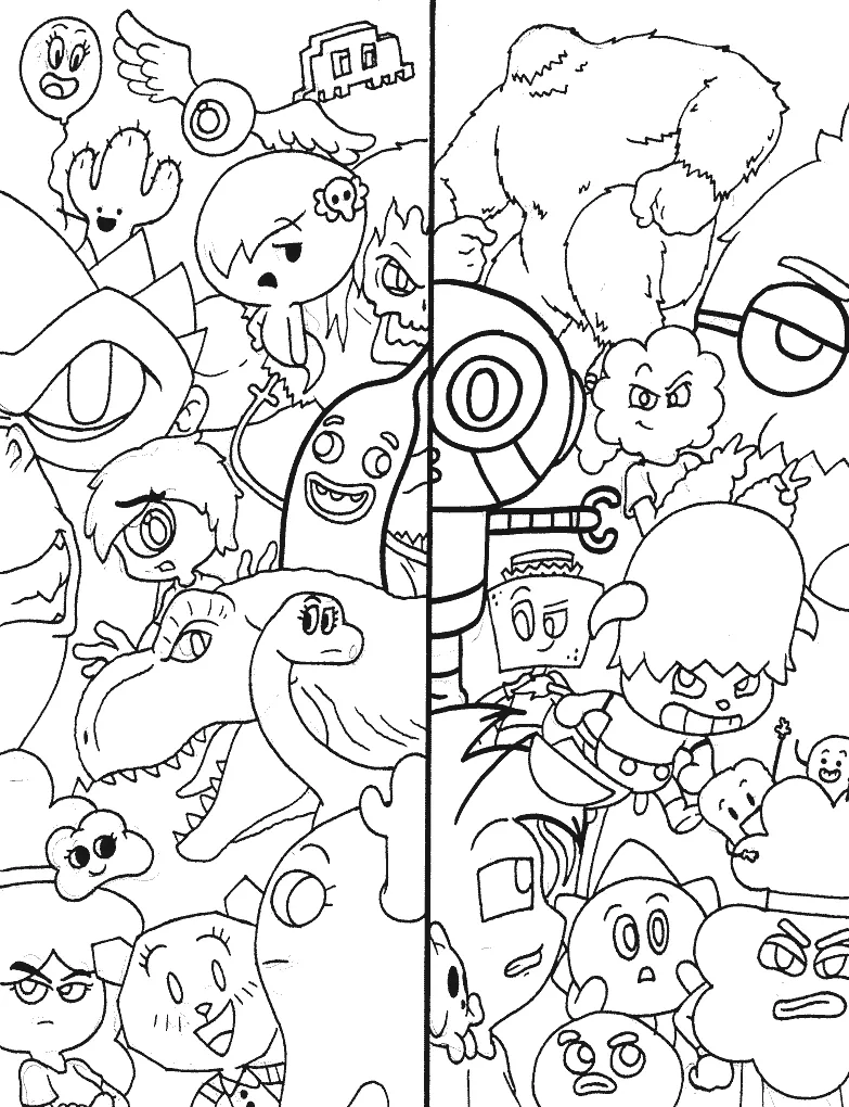 Personagens de Gumball para Pintar