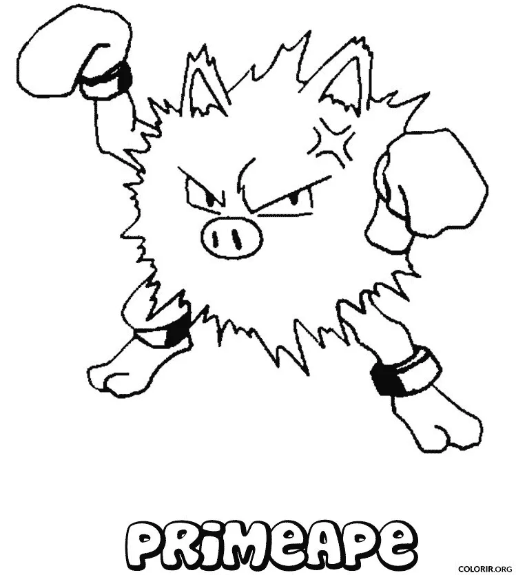 Primeape para colorir