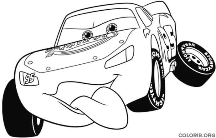 Relampago Mcqueen Mostrando a Lingua