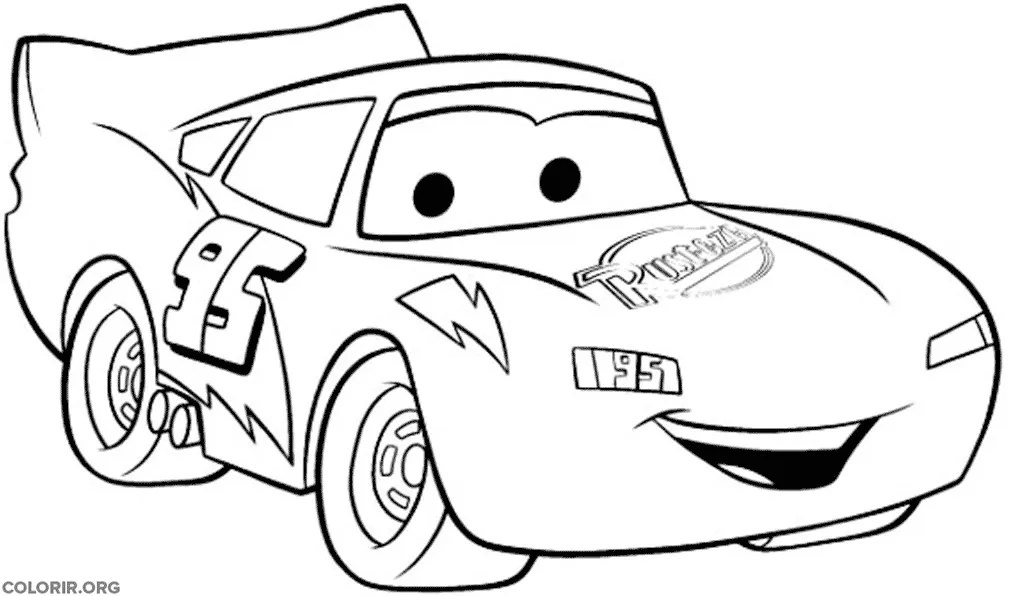 Relampago Mcqueen para colorir