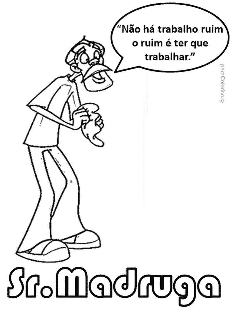 Senhor Madruga para colorir
