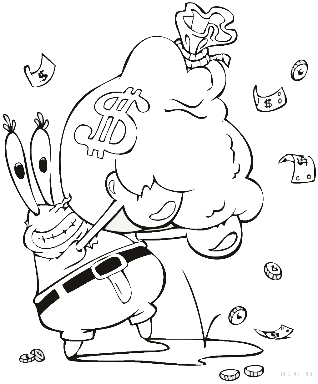 Seu Sirigueijo para colorir