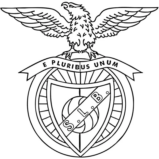 Simbolo Benfica colorir