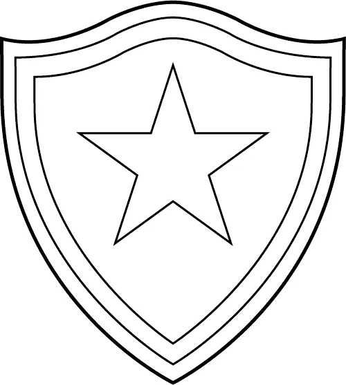 Simbolo Botafogo colorir