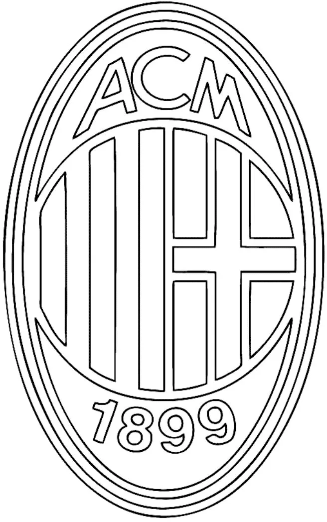 Simbolo Milan colorir