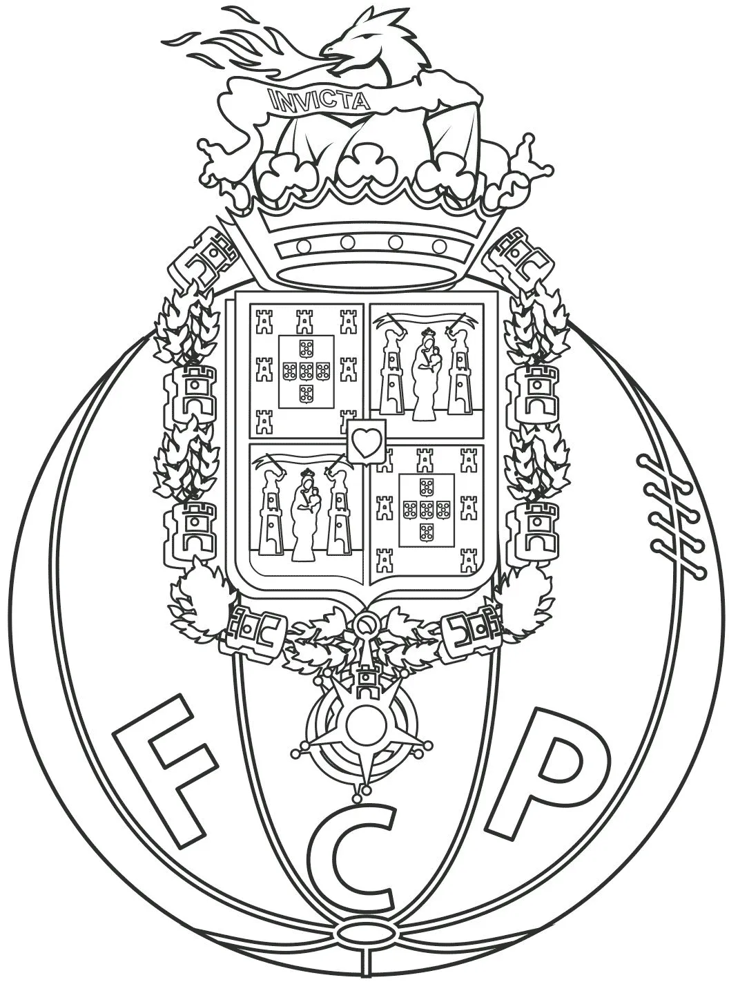 Simbolo Porto colorir