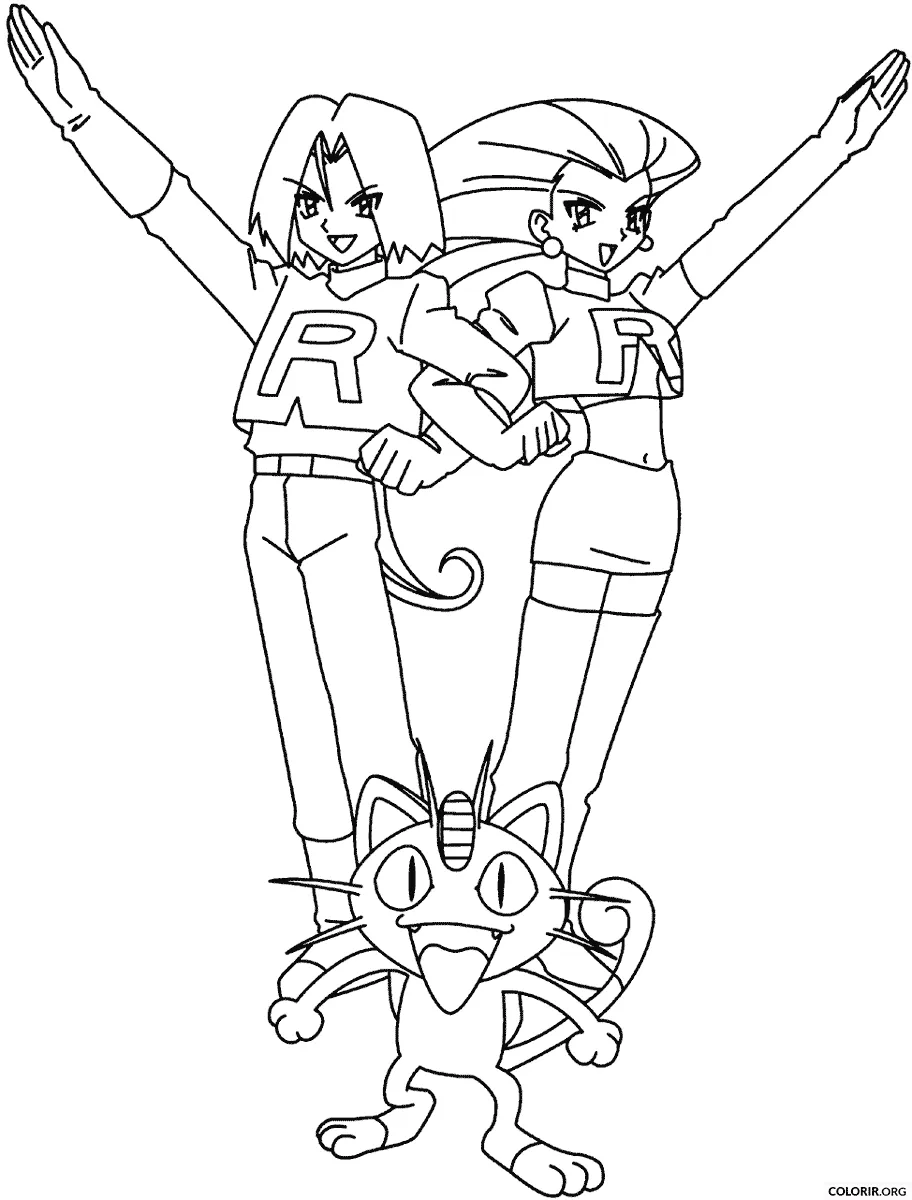 Team Rocket para colorir