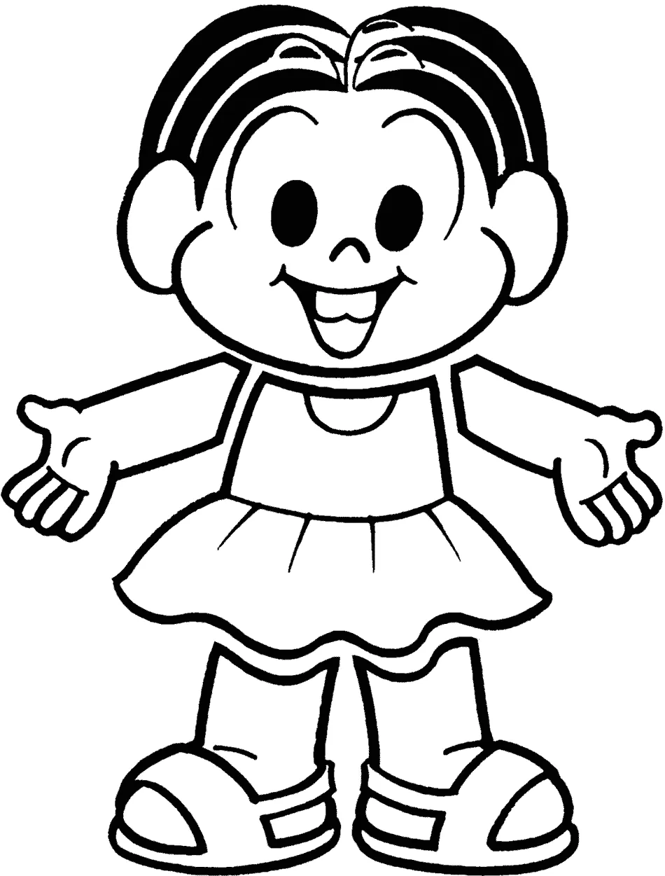 Vestido Novo da Monica para colorir