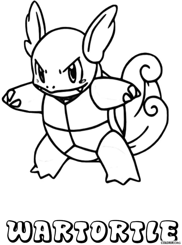 Wartortle para colorir