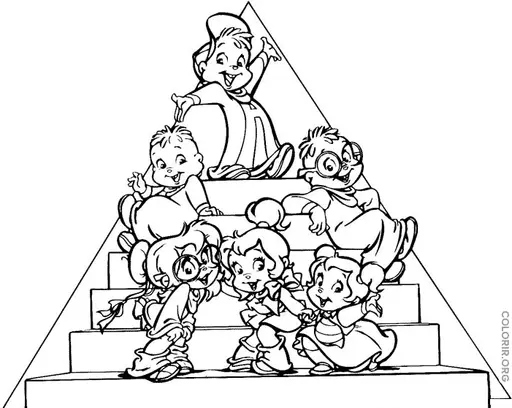 Personagens na Escada