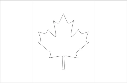 Bandeira do Canada para colorir
