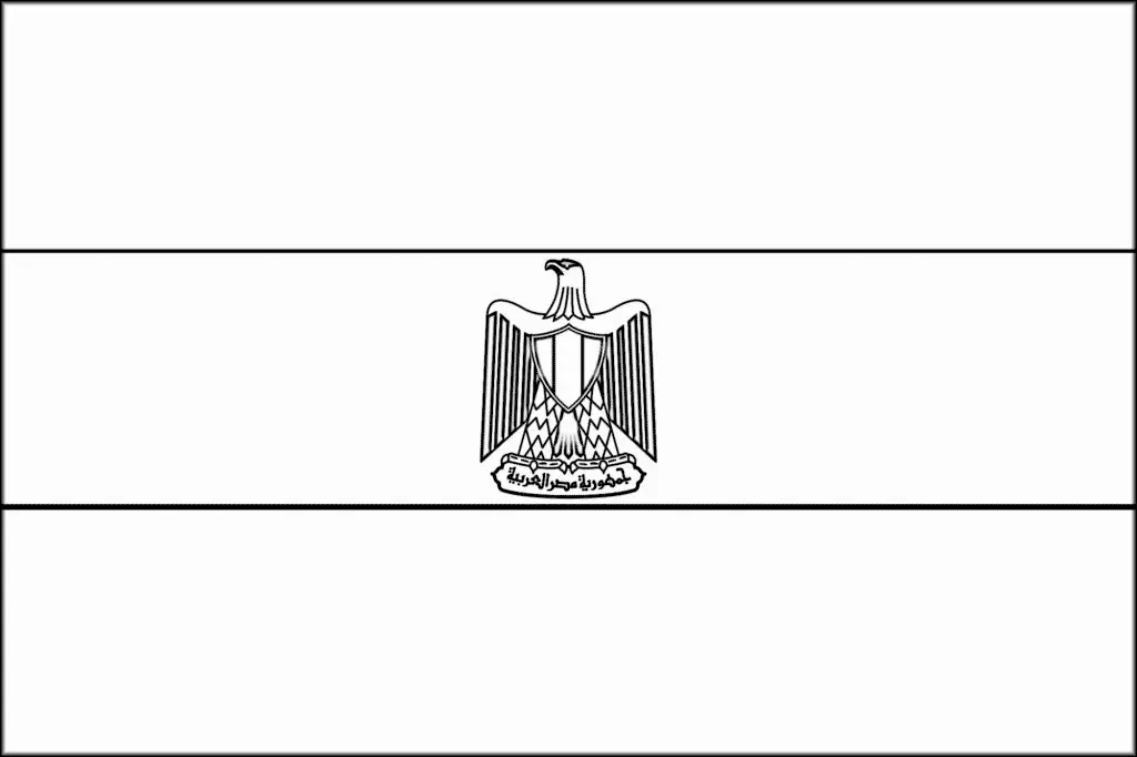 Bandeira do Egito para colorir