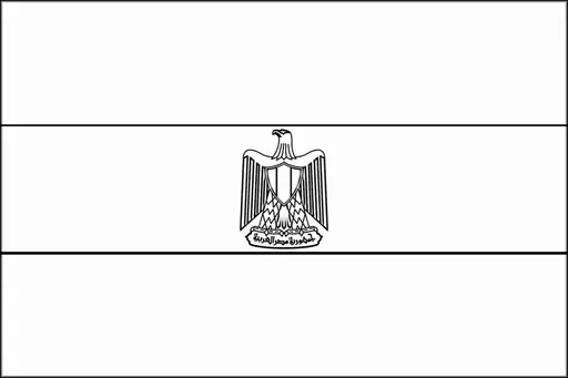 Bandeira do Egito para colorir