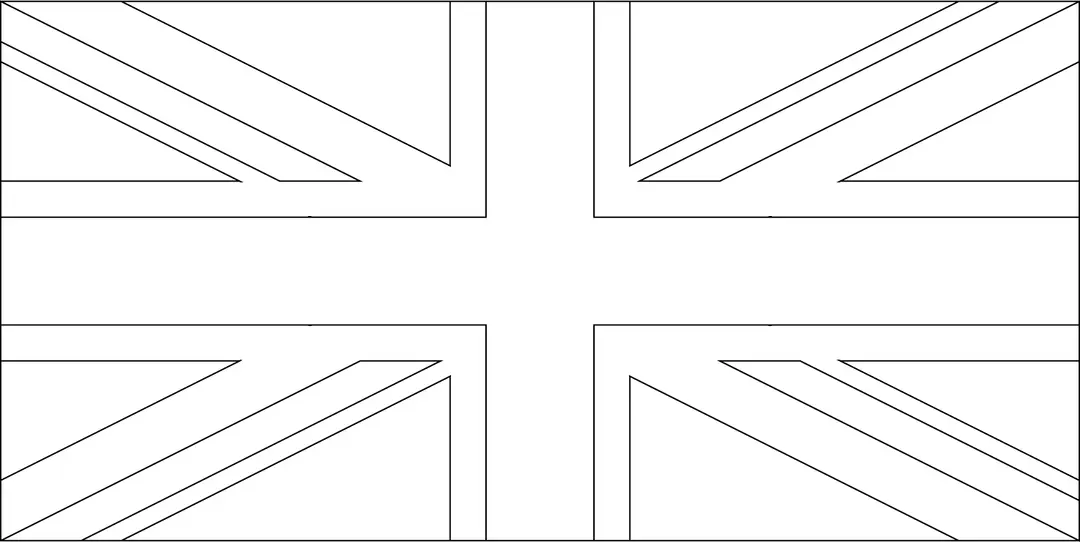 Bandeira do Reino Unido para colorir
