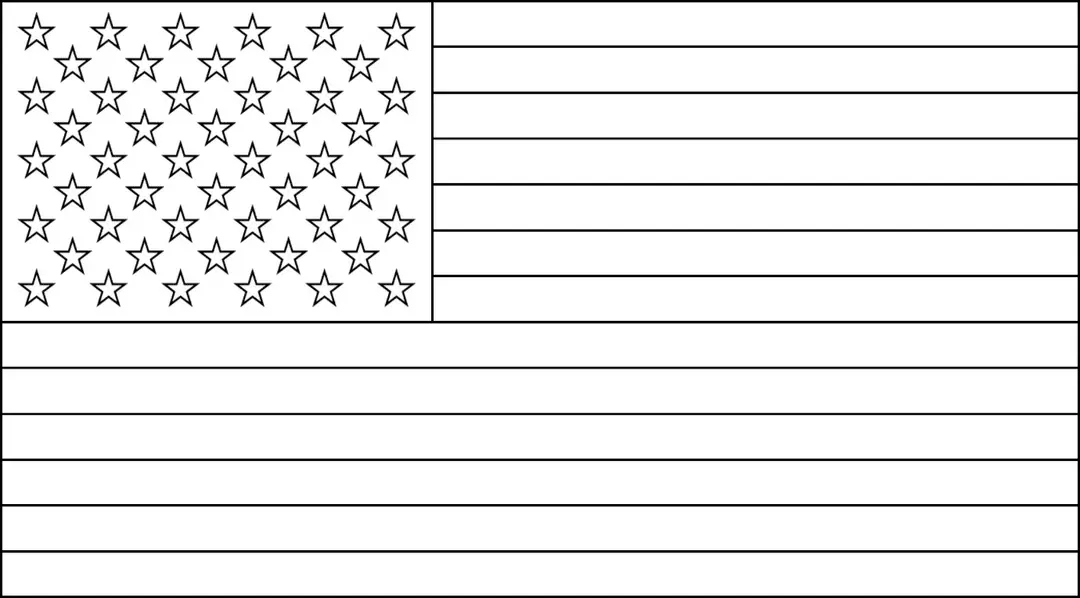 Bandeira Dos Estados Unidos da America para colorir