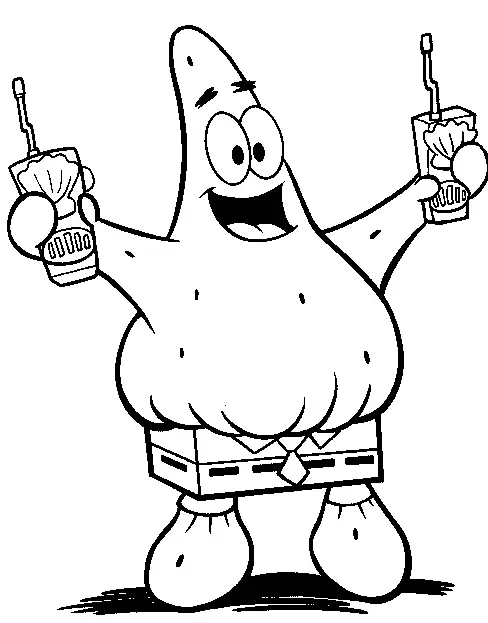 Patrick com Calca do Bob Esponja