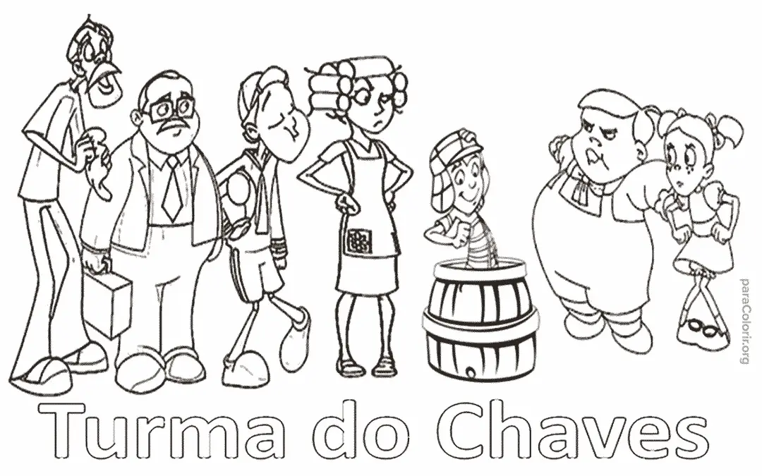 Turma do Chaves para colorir