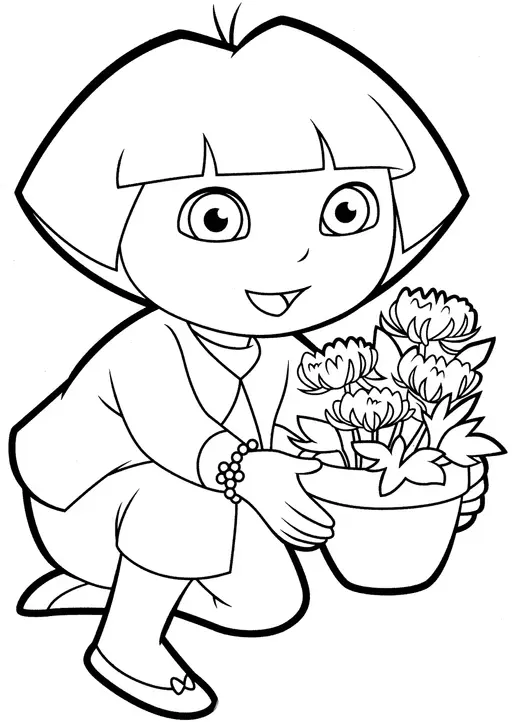 Dora Aventureira Cuidando Das Flores