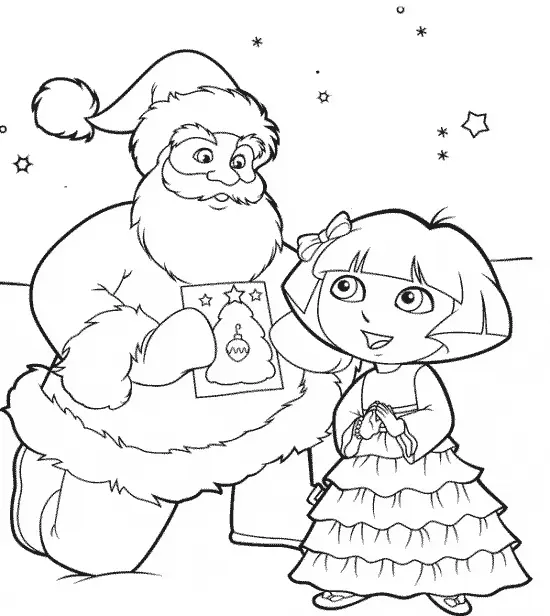 Dora e Papai Noel no Natal
