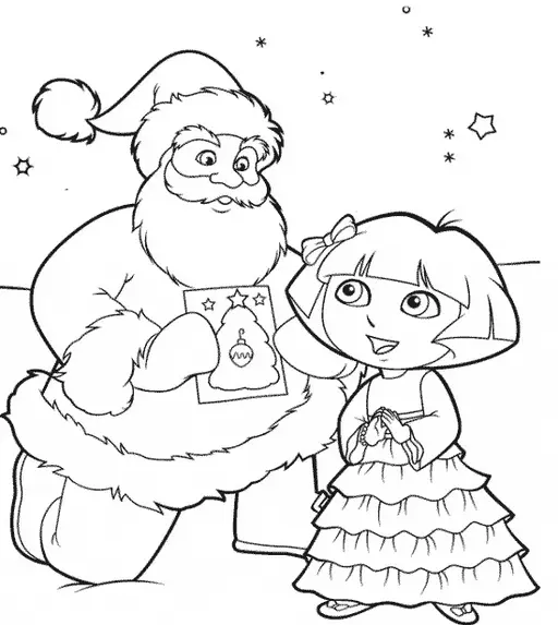 Dora e Papai Noel no Natal