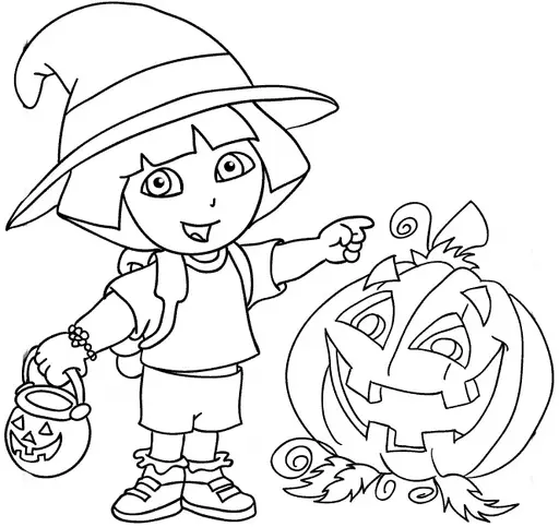 Dora Fantasiada para Dia Das Bruxas Halloween