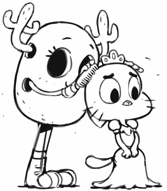 Personagens de Gumball para colorir