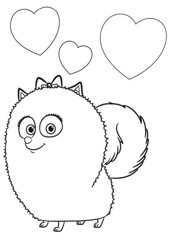 Desenho da Gigi de Pets para colorir