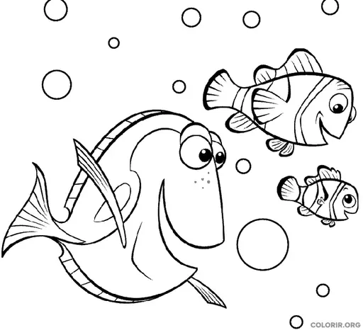 Procurando Nemo para colorir 4