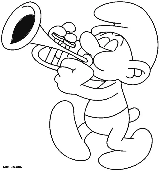 Smurf Tocando Trompete
