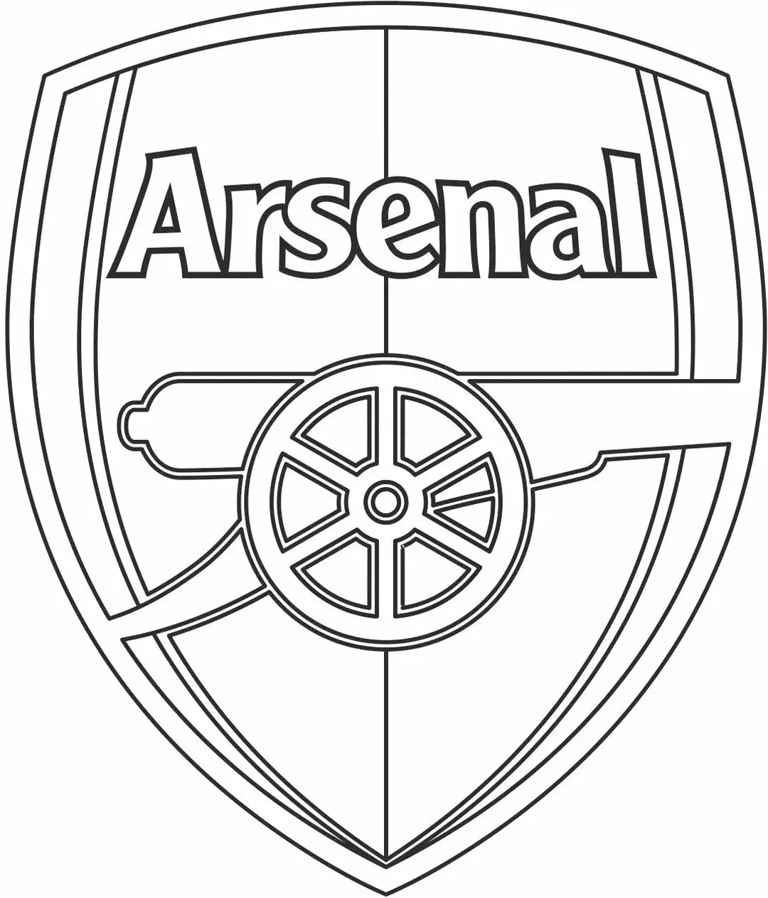 Simbolo Arsenal colorir