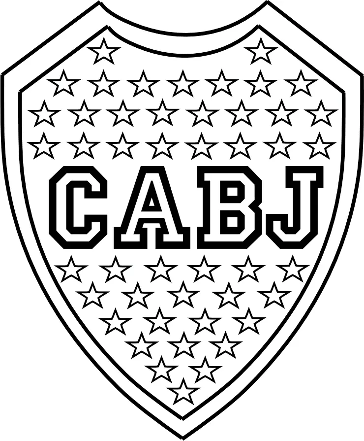 Simbolo Boca Juniors colorir