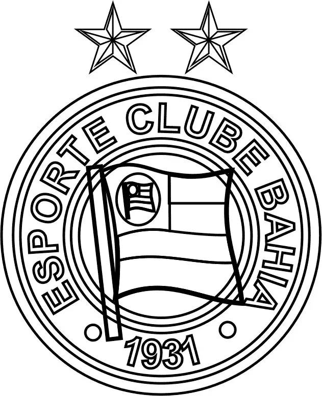 Simbolo Esporte Clube Bahia colorir