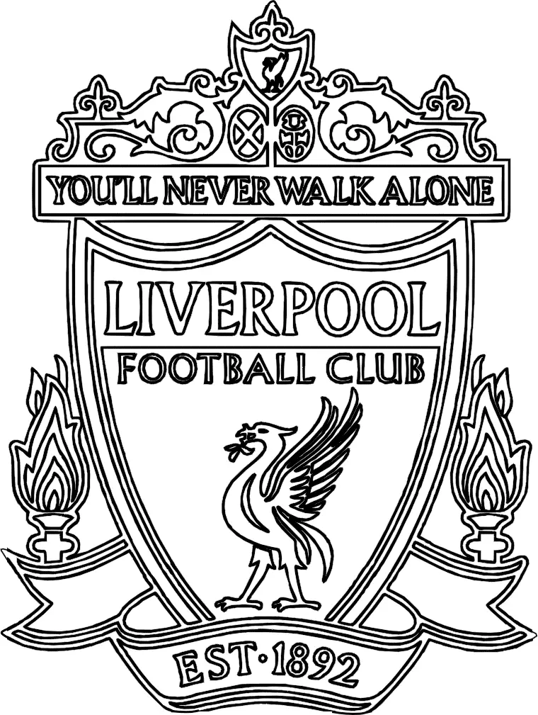 Simbolo Liverpool colorir
