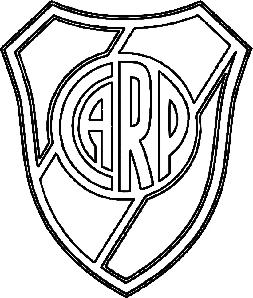 Simbolo River Plate colorir