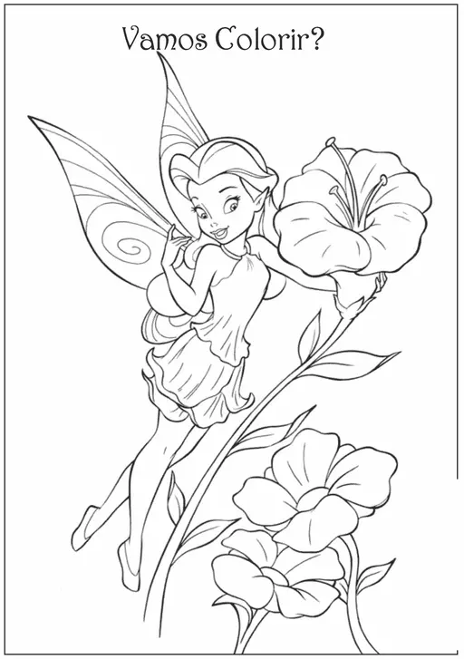 Tinker Bell com Flores