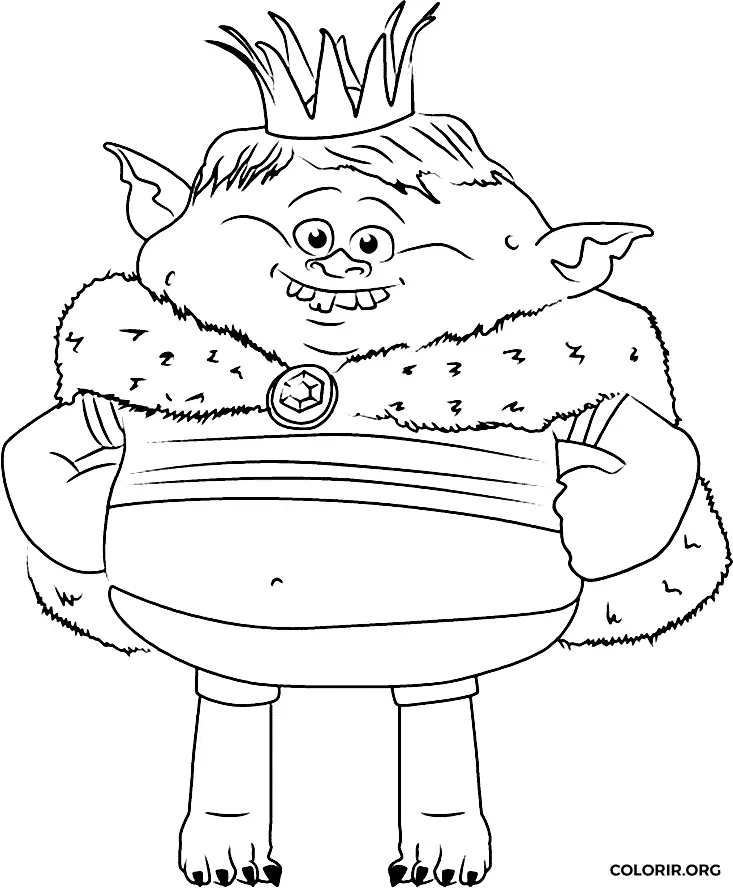 Prins Gristle de Trolls para colorir